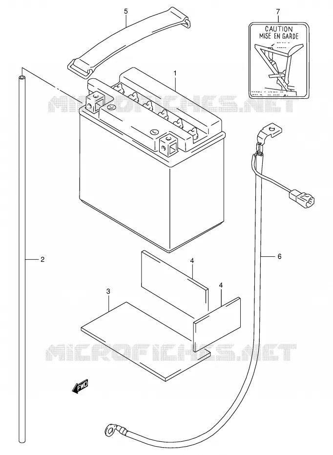 BATTERIE Suzuki MOTO 800 VX 1991  VX800M(E4)