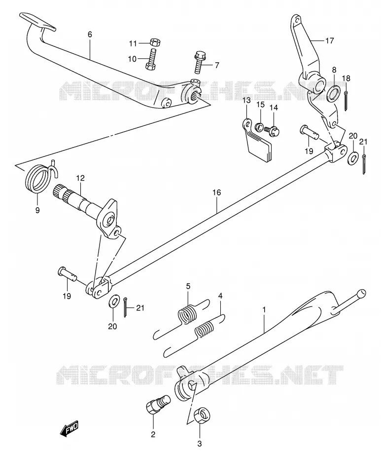 BEQUILLE Suzuki MOTO 125 INTRUDER 2002  VL125UK2(E2)