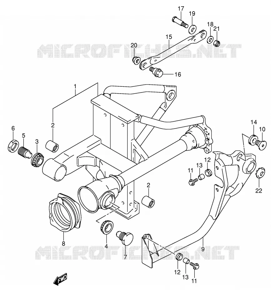 BRAS OSCILLANT ARRIERE (MODELE K3/K4/K5) Suzuki MOTO 800 VOLUSIA 2005  VL800K5(E2)