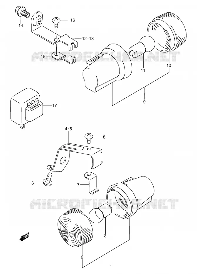 CLIGNOTANTS (E24) Suzuki MOTO 125 TS-R 1993  TS125RP(E2)