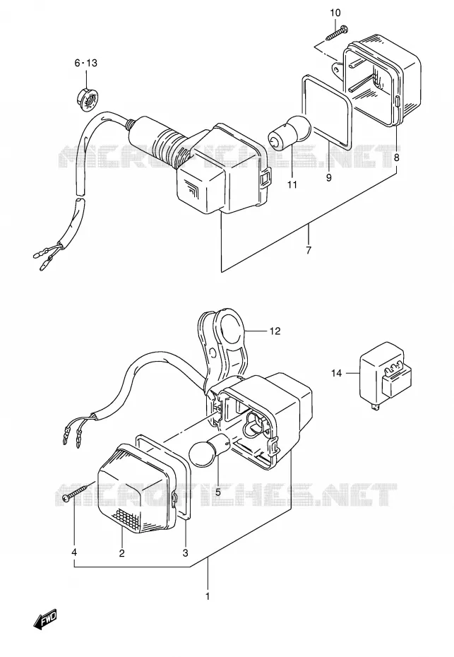 CLIGNOTANTS (MODELE N/R P9) Suzuki MOTO 125 TS-ER 1982  TS125ERZ(E1)