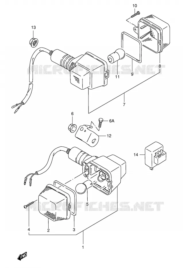 CLIGNOTANTS (MODELE R P31) Suzuki MOTO 125 TS-ER 1994  TS125ERCR(E1)