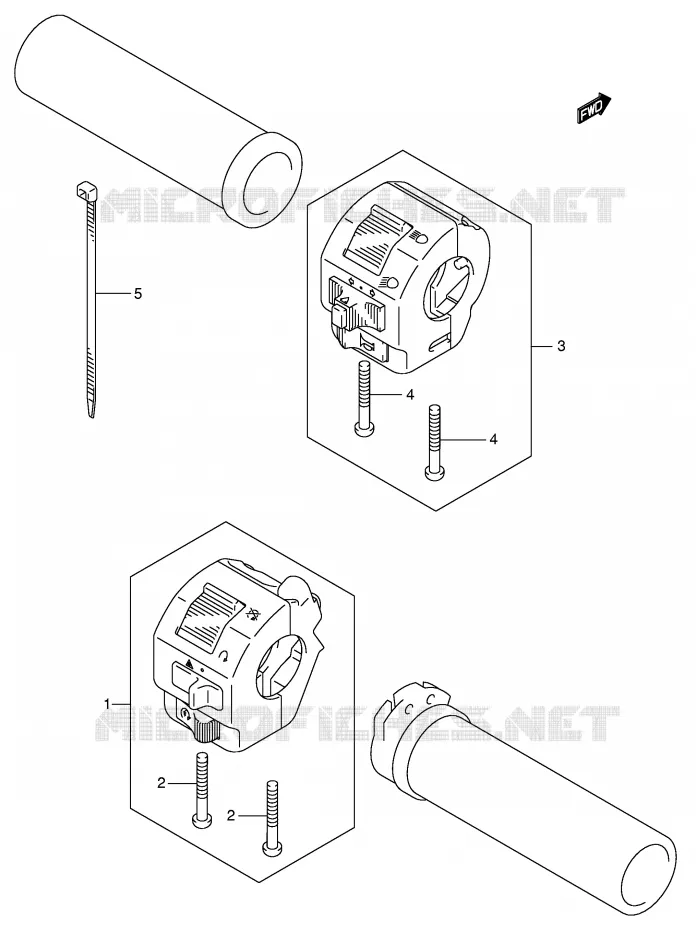 COMMODOS (MODELE K4/K5) Suzuki MOTO 800 VOLUSIA 2005  VL800ZK5(E2)