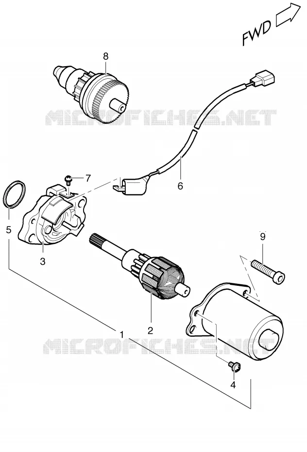 DEMARREUR Suzuki SCOOTER 50 ESTILETE 2000  UF50ZY
