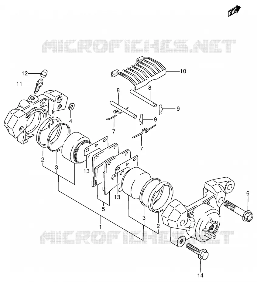 ETRIER DE FREIN ARRIERE (MODELE P/R/T) Suzuki MOTO 800 VX 1993  VX800P(E4)