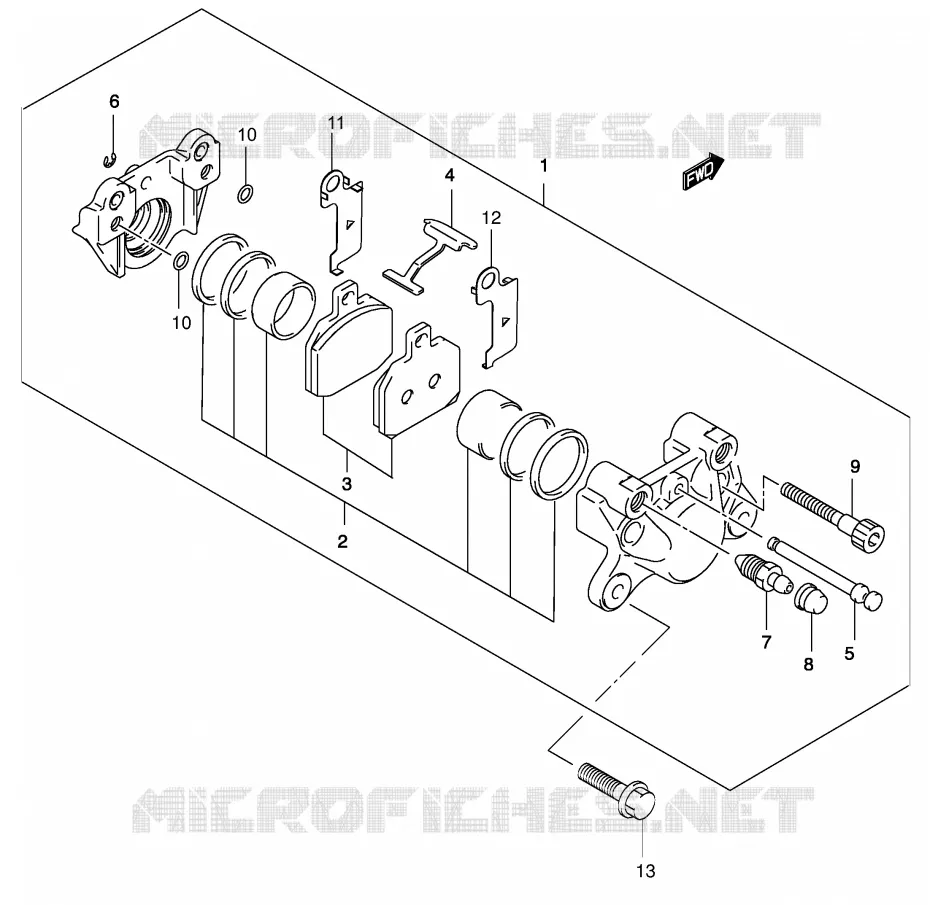 ETRIER DE FREIN ARRIERE Suzuki SCOOTER 150 BURGMAN 2005  UH150K5(P19)
