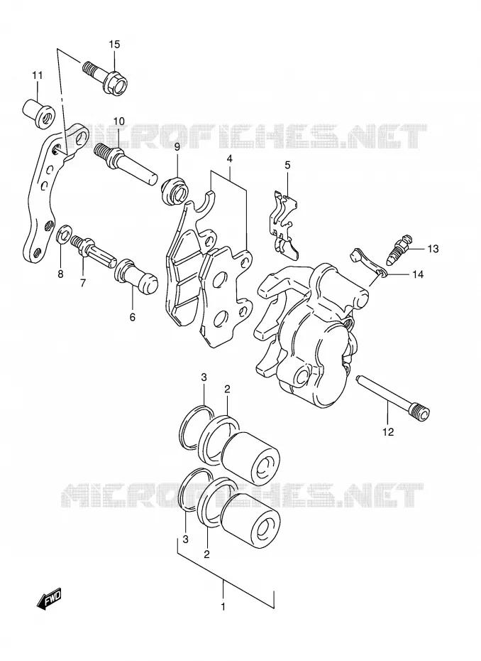ETRIER DE FREIN AVANT (MODELE R P9) Suzuki MOTO 125 TS-ER 1994  TS125ERCR(E1)