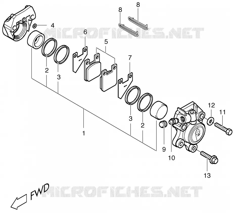 ETRIER DE FREIN AVANT Suzuki SCOOTER 50 ESTILETE 2000  UF50ZY