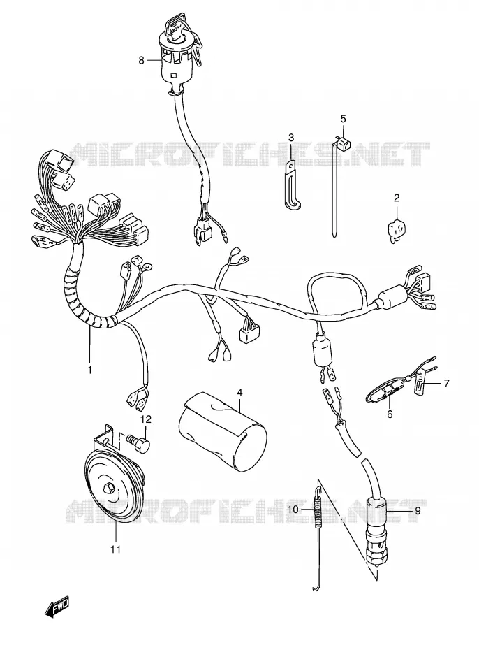 FAISCEAU ELECTRIQUE (MODELE R P9) Suzuki MOTO 125 TS-ER 1982  TS125ERZ(E1)