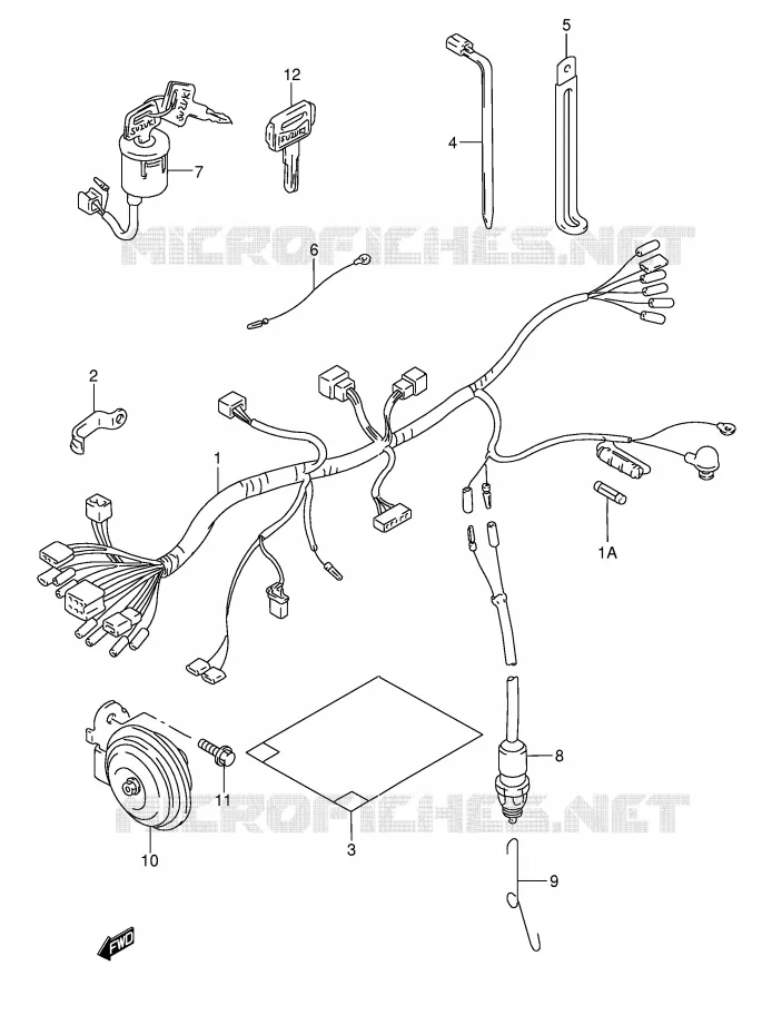 FAISCEAU ELECTRIQUE (P9) Suzuki MOTO 185 TS-ER 2001  TS185ERK1(E1)