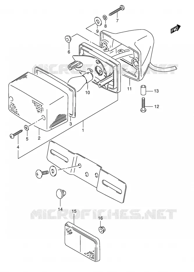 FEU ARRIERE (MODELE R P31) Suzuki MOTO 125 TS-ER 1990  TS125ERL(E1)