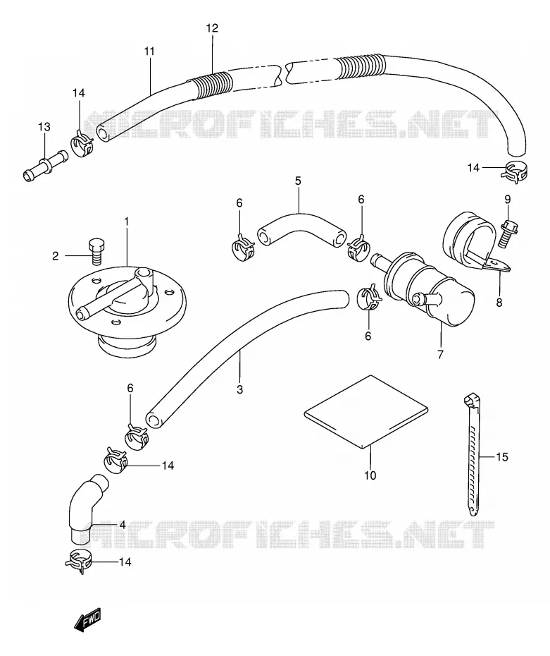 FILTRE  A ESSENCE Suzuki MOTO 1500 INTRUDER 1998  VL1500W(E2)