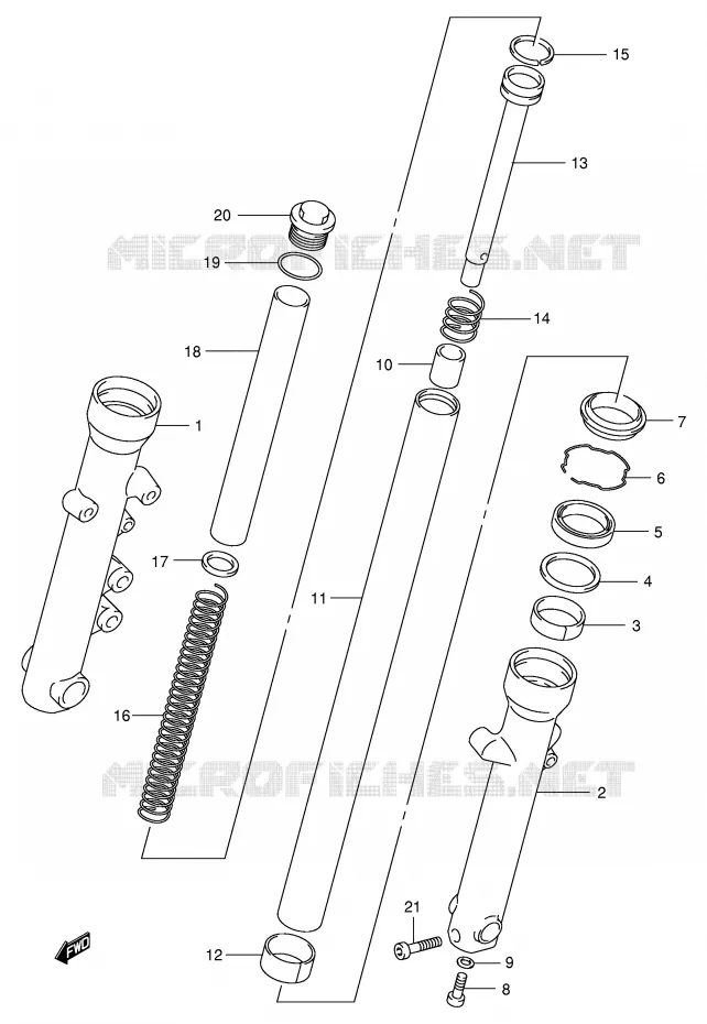 FOURCHE Suzuki MOTO 125 INTRUDER 2000  VL125UY(E22)