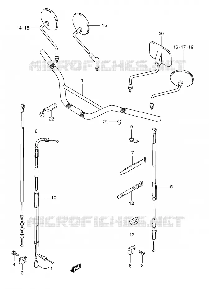 GUIDON Suzuki MOTO 125 TS-ER 1994  TS125ERCR(E1)