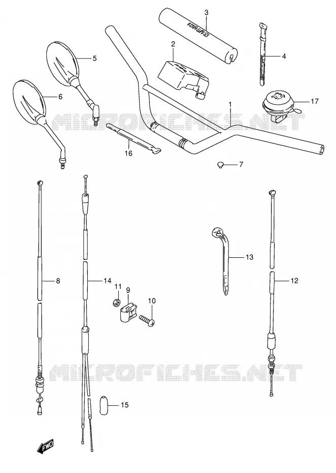 GUIDON Suzuki MOTO 50 TS-X 1991  TS50XKM(E1)
