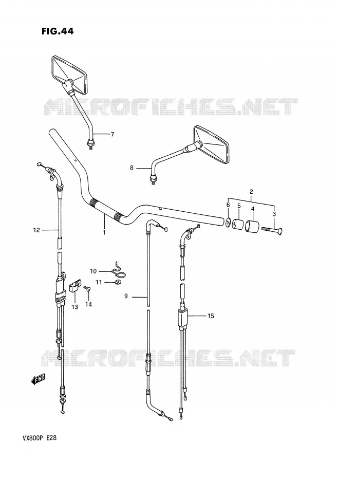 GUIDON Suzuki MOTO 800 VX 1990  VX800L(E28)