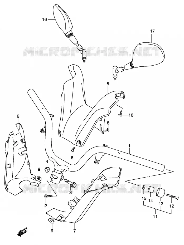 GUIDON Suzuki SCOOTER 150 BURGMAN 2005  UH150K5(P19)