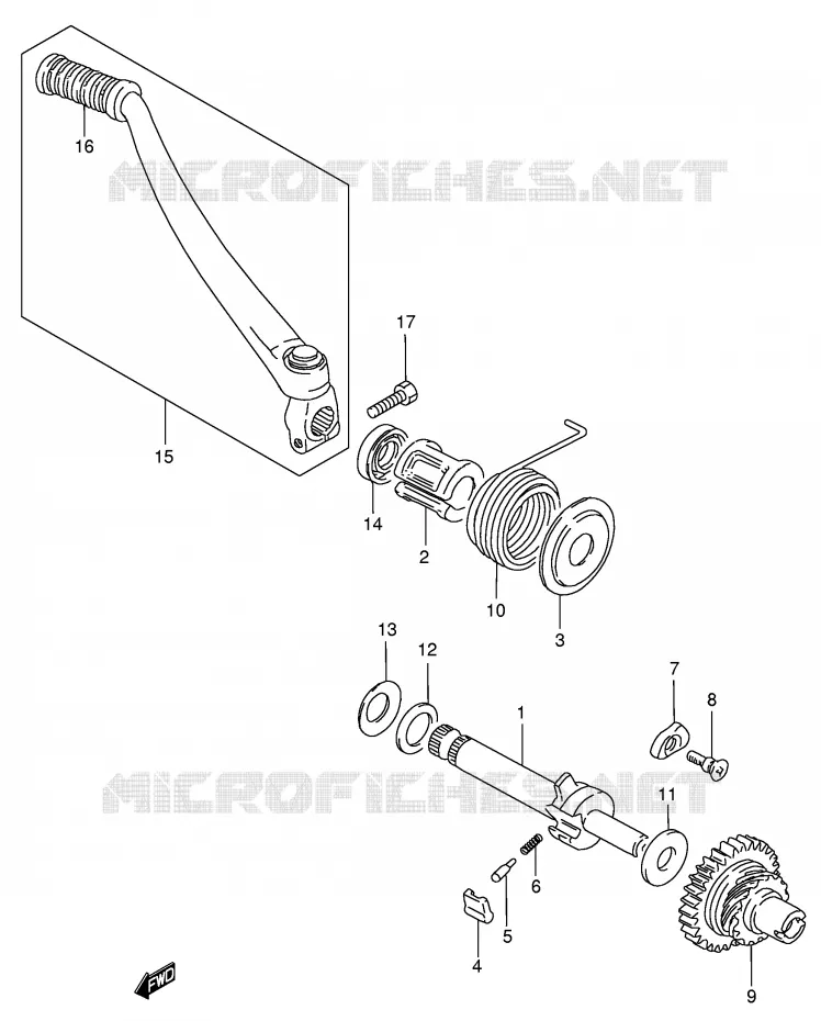 KICK Suzuki MOTO 185 TS-ER 2000  TS185ERY(E1)