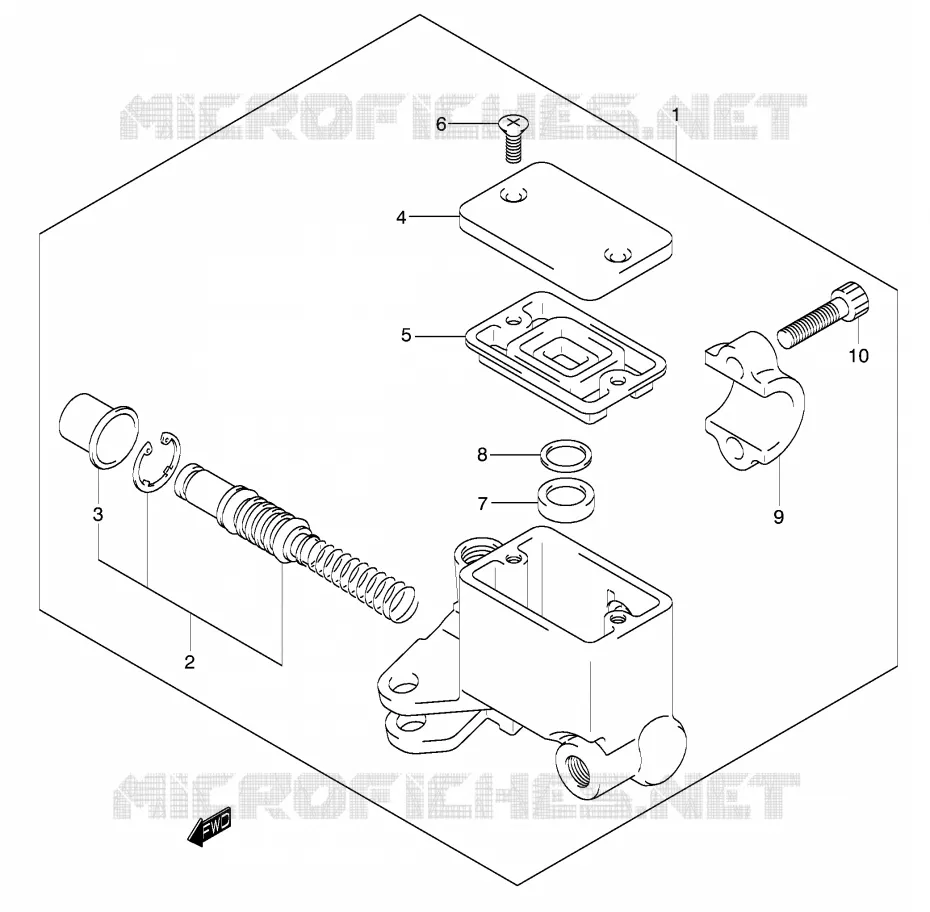 MAITRE CYLINDRE AVANT (MODELE K2, K3) Suzuki SCOOTER 150 BURGMAN 2004  UH150K4(P19)