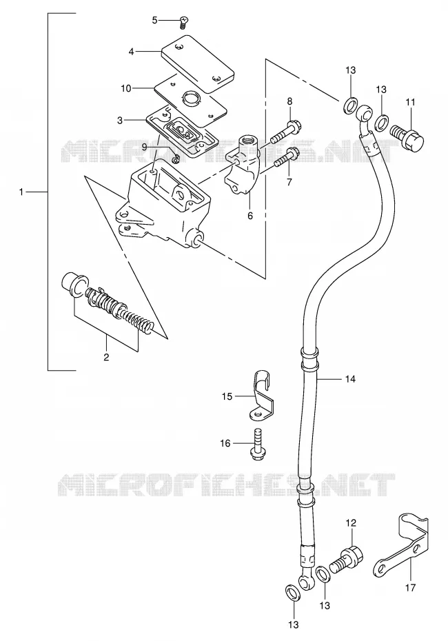 MAITRE CYLINDRE AVANT Suzuki MOTO 125 INTRUDER 2001  VL125UK1(E2)