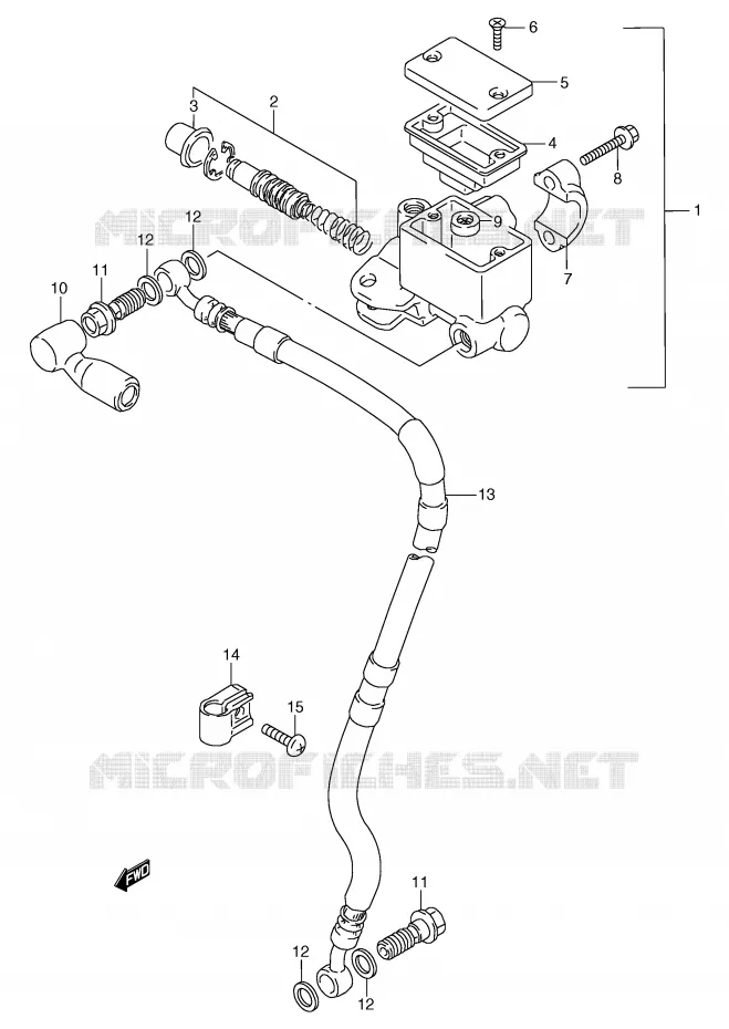 MAITRE CYLINDRE AVANT Suzuki MOTO 125 TS-R 1991  TS125RM(E2)