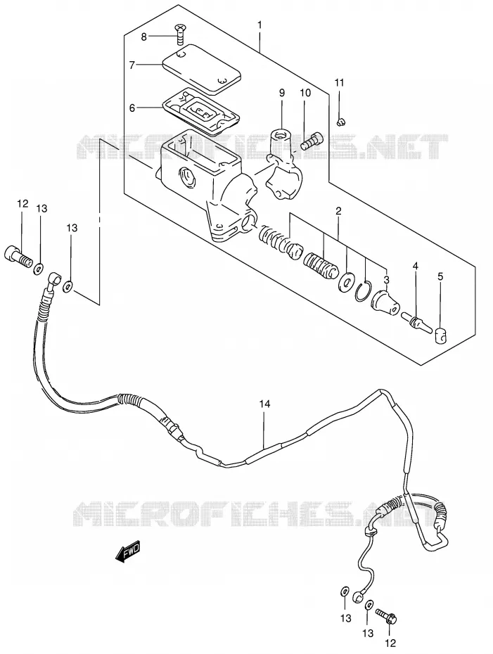 MAITRE CYLINDRE D'EMBRAYAGE Suzuki MOTO 800 INTRUDER 2001  VS800GLK1(E3/E28)