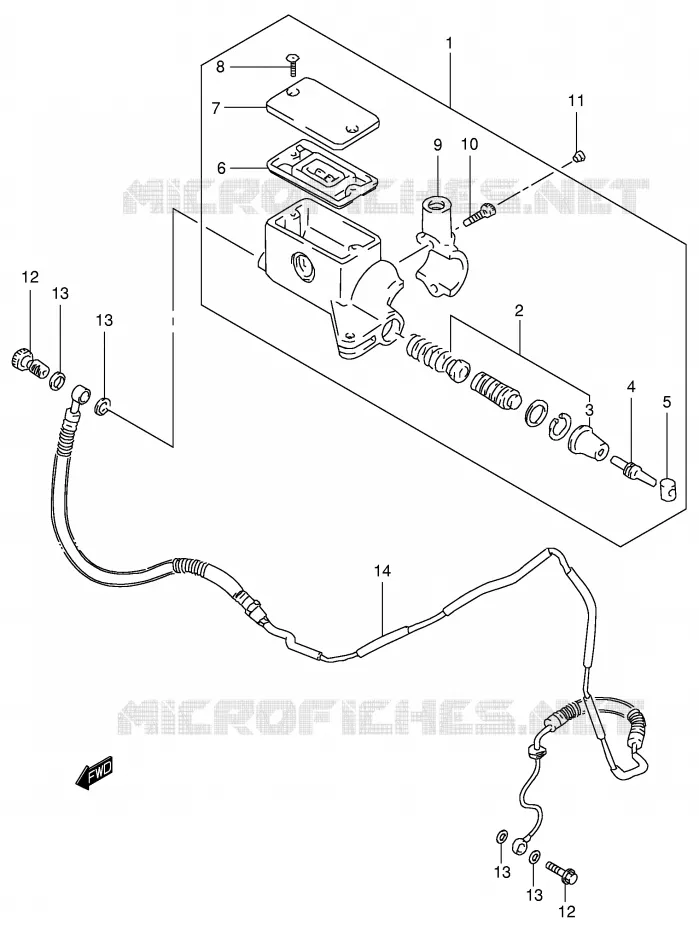 MAITRE CYLINDRE D'EMBRAYAGE Suzuki MOTO 800 INTRUDER 2003  VS800GLK3(E22)