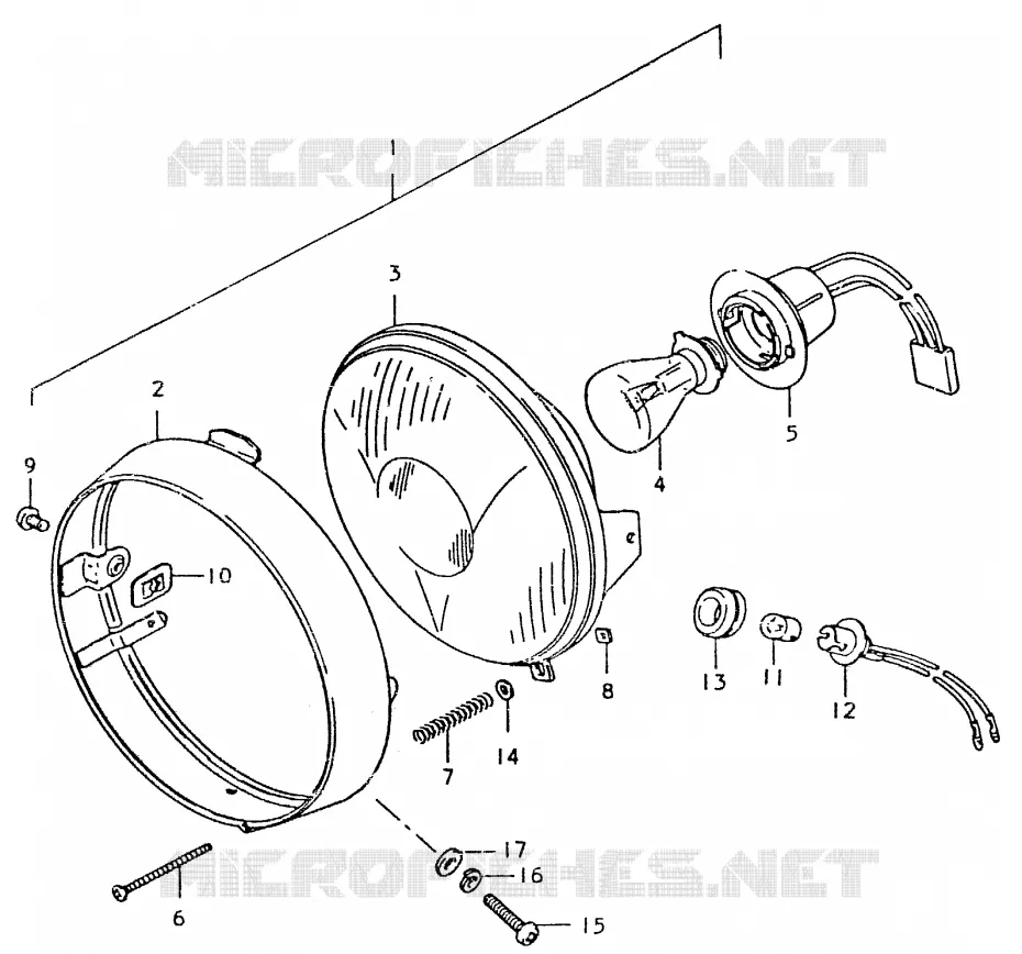 PHARE (E2) Suzuki MOTO 125 TS-ER 1996  TS125ERT(T/X)