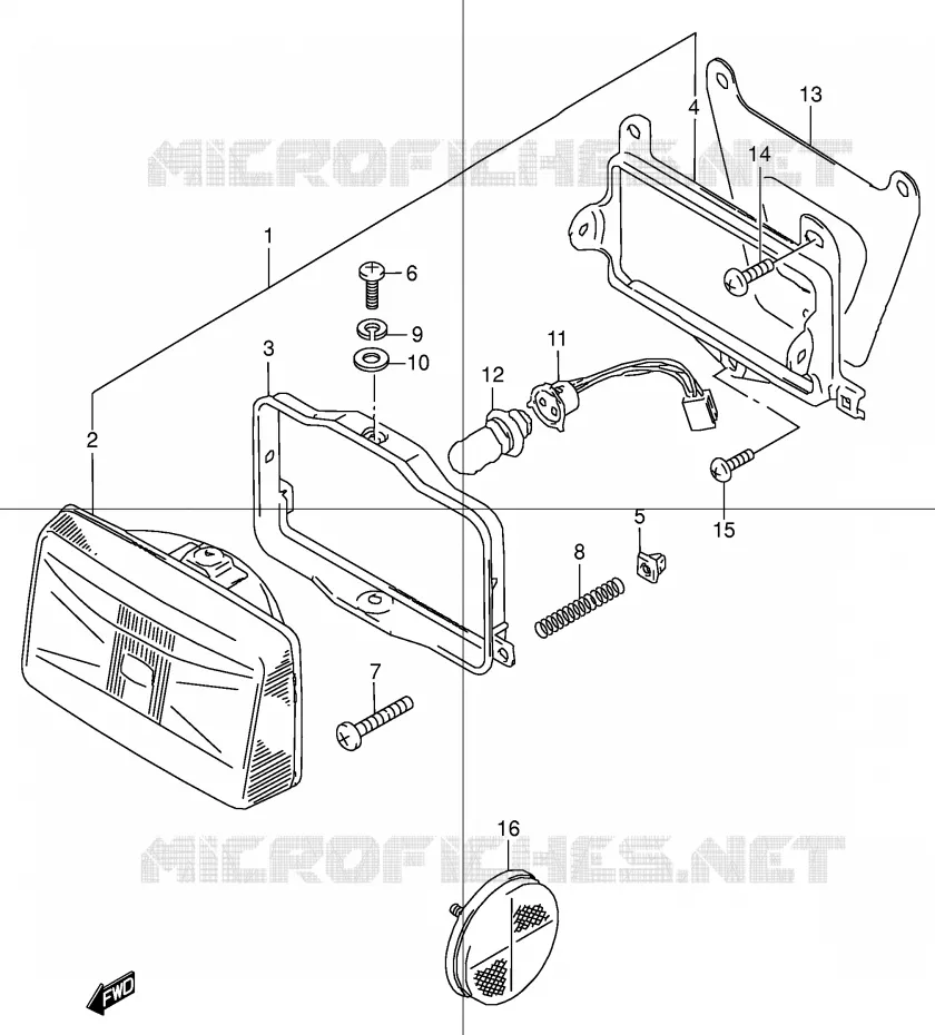 PHARE (E2) Suzuki MOTO 50 STREET-MAGIC 1998  TR50SW(E2)