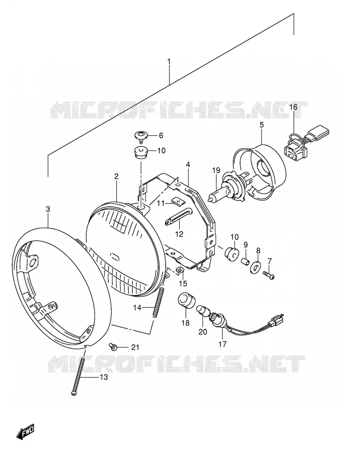 PHARE Suzuki MOTO 125 INTRUDER 2003  VL125UK3(E2)