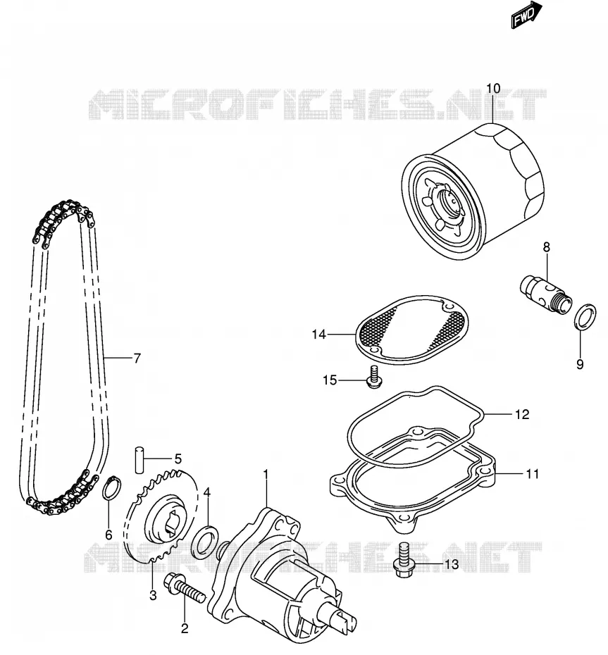 POMPE A HUILE (MODELE K5) Suzuki MOTO 800 VOLUSIA 2003  VL800K3(E2)