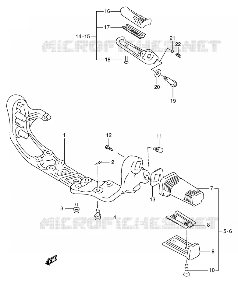 REPOSE PIED Suzuki MOTO 800 INTRUDER 2000  VS800GLY(E2)