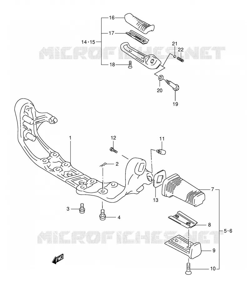 REPOSE PIED Suzuki MOTO 800 INTRUDER 2003  VS800GLK3(E22)