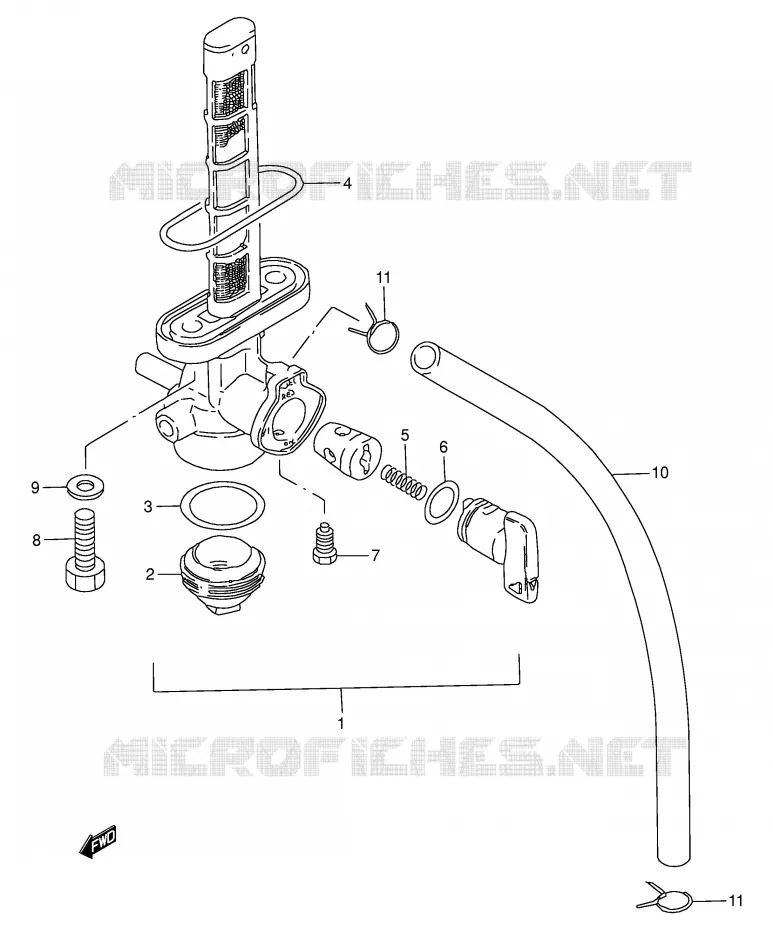 ROBINET D'ESSENCE Suzuki MOTO 50 TS-W 1995  TS50WS(E6)