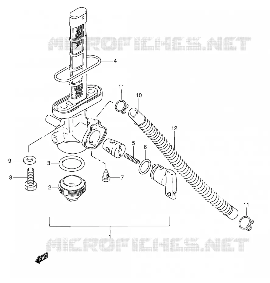 ROBINET D'ESSENCE Suzuki MOTO 50 TS-X 1987  TS50XKH(E1)