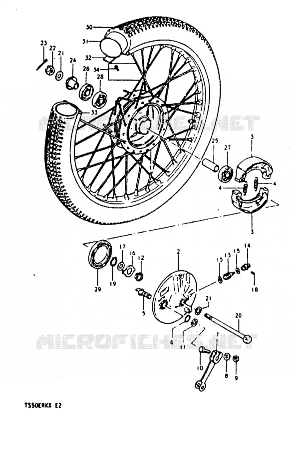 ROUE AVANT Suzuki MOTO 50 TS-ER 1980  TS50ERKT(T/X)