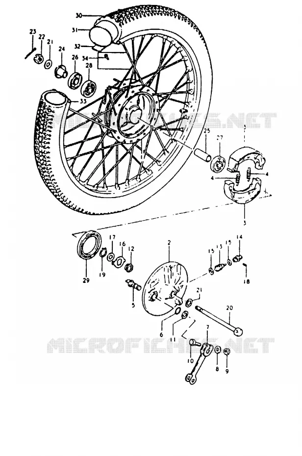 ROUE AVANT Suzuki MOTO 50 TS-ER 1982  TS50ERKDBZ(Z/D)