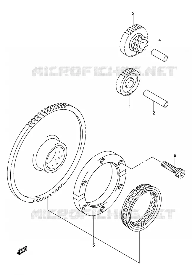 ROUE LIBRE DE DEMARREUR Suzuki MOTO 800 VOLUSIA 2004  VL800K4(E2)