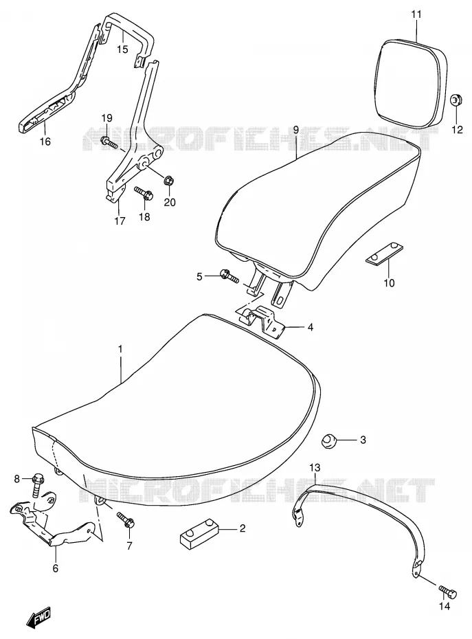 SELLE Suzuki MOTO 800 INTRUDER 2000  VS800GLY(E2)