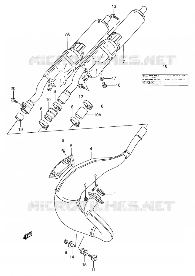SILENCIEUX Suzuki MOTO 125 TS-R 1994  TS125RR(E2)