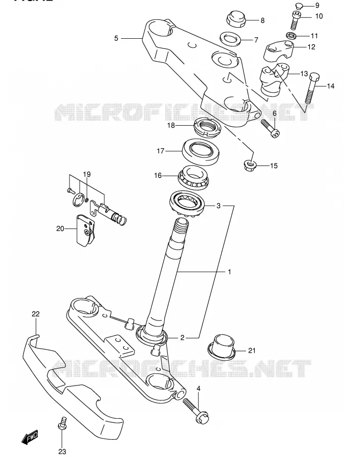 TE DE FOURCHE (MODELE Y/K1) Suzuki MOTO 250 INTRUDER 2000  VL250Y(E2)