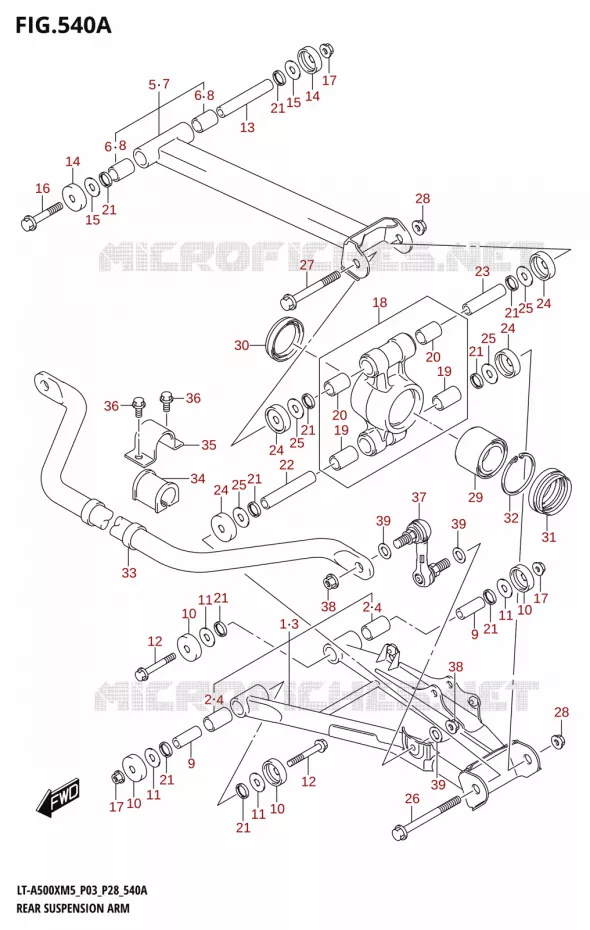 BRAS OSCILLANT Suzuki QUAD 500 KINGQUAD 2025  LT-A500XM5 P03 2025 M5