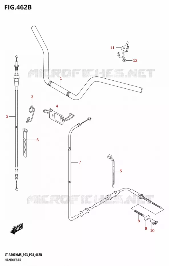 GUIDON (LT-A500X) Suzuki QUAD 500 KINGQUAD 2025  LT-A500XM5 P03 2025 M5