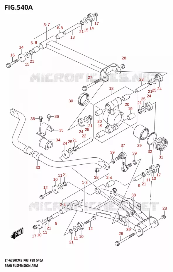 BRAS OSCILLANT Suzuki QUAD 750 KINGQUAD 2025  LT-A750XM5