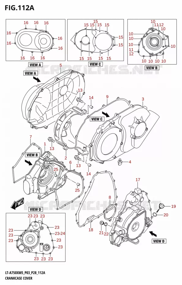 COUVERCLES DE CARTERS Suzuki QUAD 750 KINGQUAD 2025  LT-A750XM5