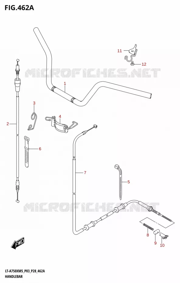 GUIDON (LT-A750XP,LT-A750XPZ) Suzuki QUAD 750 KINGQUAD 2025  LT-A750XM5