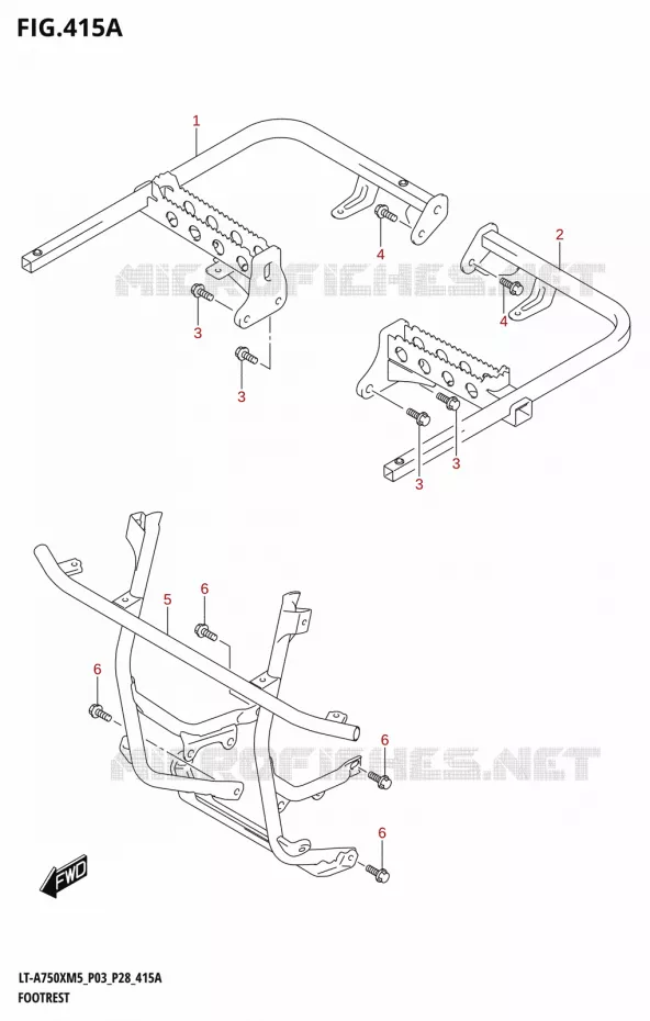 REPOSE PIEDS Suzuki QUAD 750 KINGQUAD 2025  LT-A750XM5