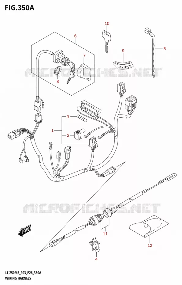 FAISCEAU ELECTRIQUE Suzuki QUAD 50 QUADSPORT 2025  LT-Z50 2025 M5