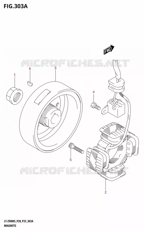 ALLUMAGE ROTOR - STATOR Suzuki QUAD 90 QUADSPORT 2025  LT-Z90 2025 M5 (P28)