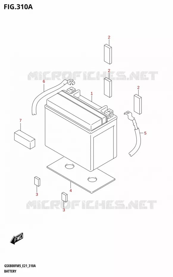 BATTERIE Suzuki MOTO 800 GSX 2025  GSX800FRQ 2025 M5 (E21)